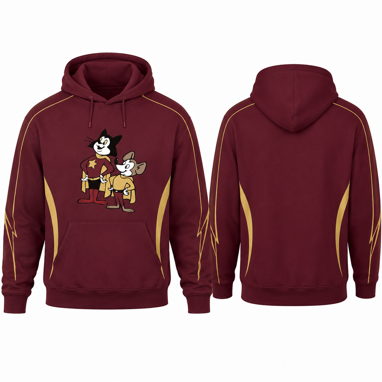 Maroon and Gold Contrast Sweater