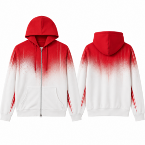 Red and White Contrast Sweater
