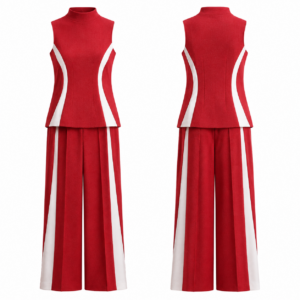 Red and White Coordinated Clothing Set