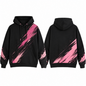 Black and Pink Contrast Sweater
