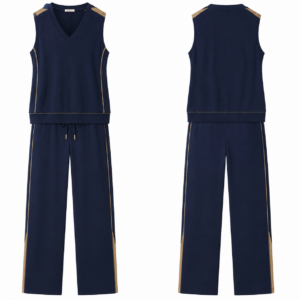 Navy and Gold Coordinated Clothing Set