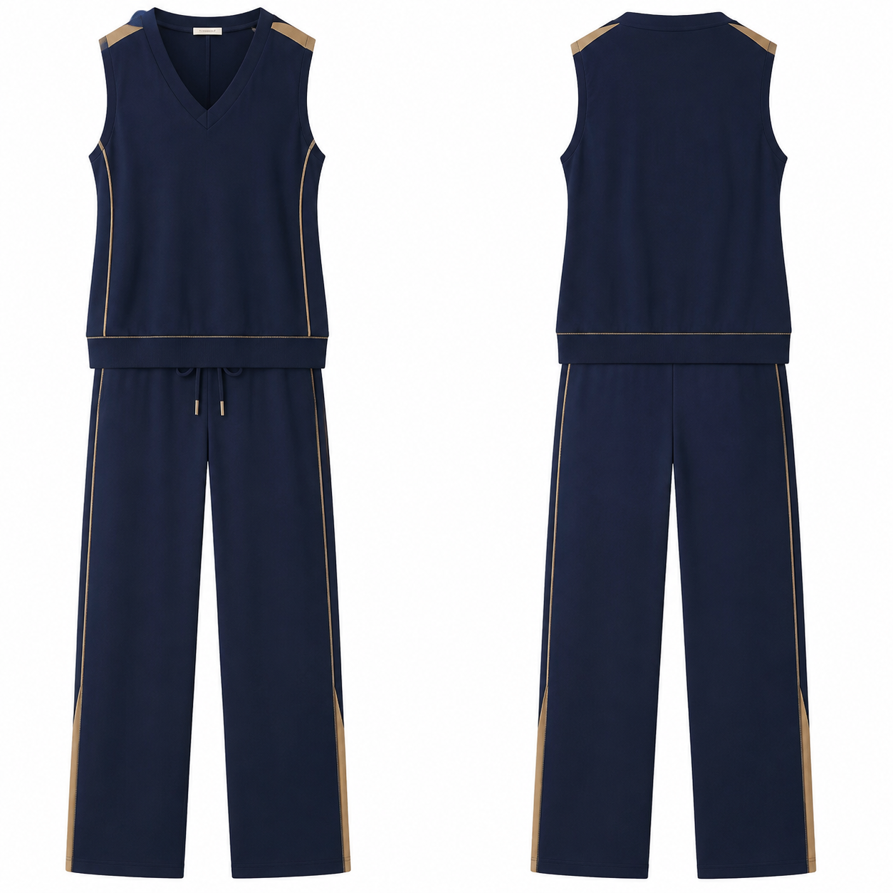Navy and Gold Coordinated Clothing Set