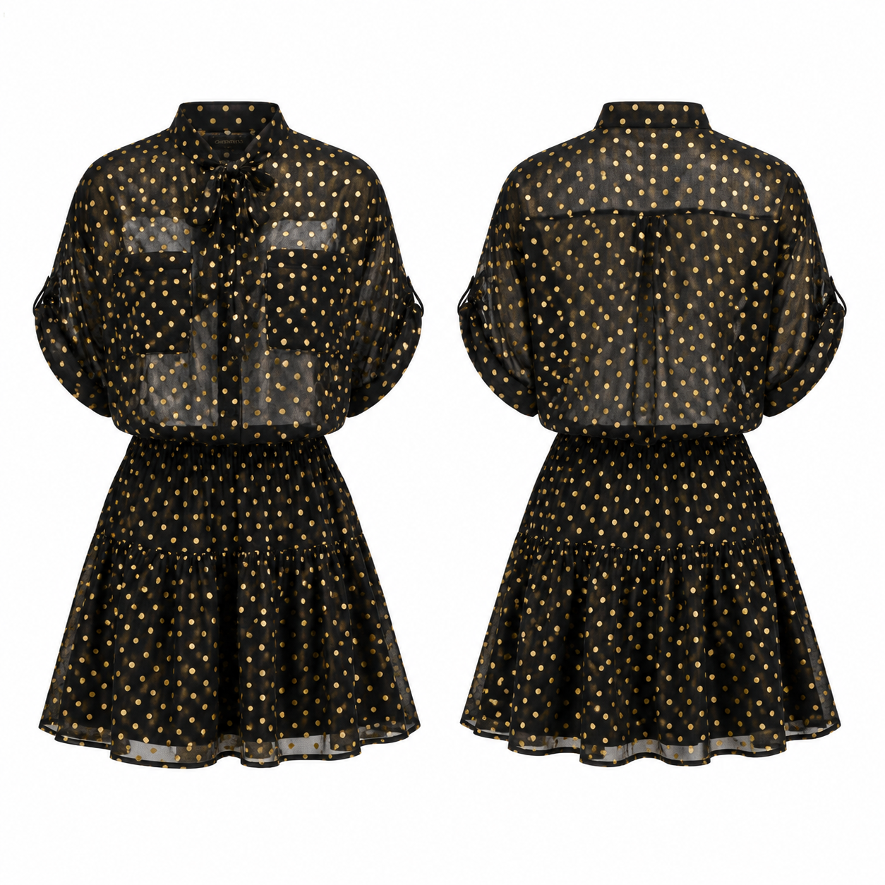 Gold and Black Coordinated Clothing Set