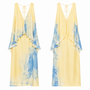 Yellow and Blue Contrast Dress