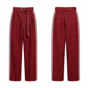 Red and White Contrast Denim Jeans