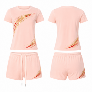 Gold and Red Coordinated Clothing Set