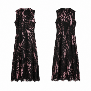 Black and Pink Contrast Dress
